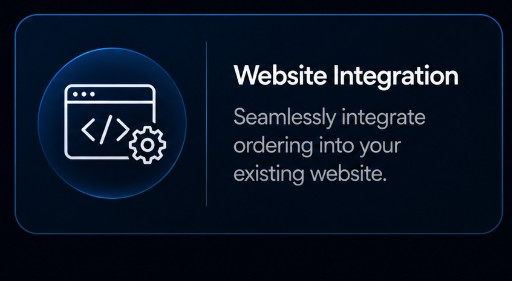 Website Integration — seamlessly integrate ordering into your existing website.