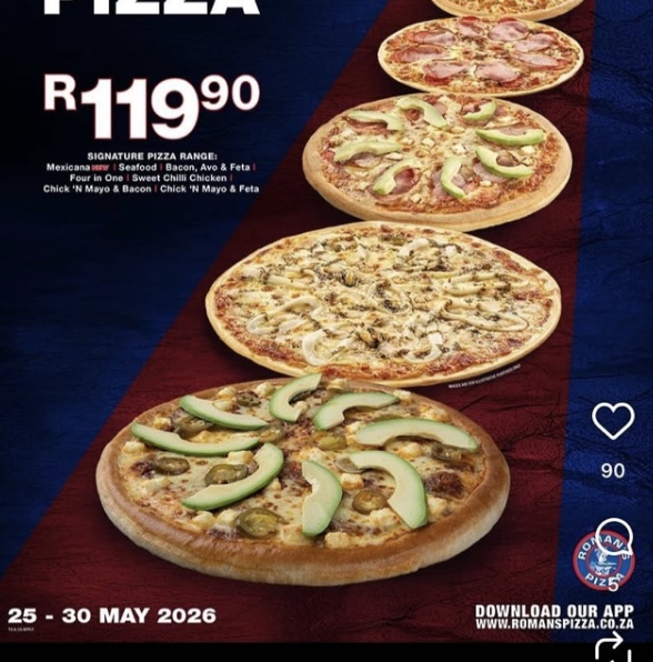 Signature Pizza Range R119.90
