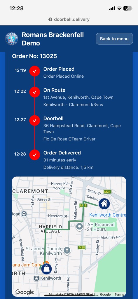 Order delivered